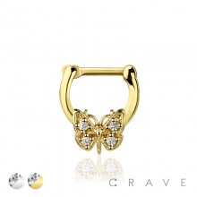 BUTTERLFLY DESIGN SEPTUM HINGED CLICKER